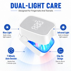 Toenail Fungus Treatment Device, Nail Fungus Laser Device with Time Display, 7-Minute Fast-Acting Anti-Fungal Nail Treatment, for Damaged Discolored Thick Toenails & Fingernails
