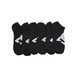 DC 6-Pack Men's Sport No Show Socks Size 10-13 (Black)
