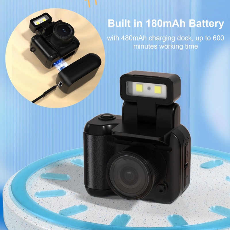 Plyisty Mini Keychain Camera, 1080P 2MP Small Thumb Sized Camera,