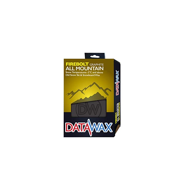 DataWax Firebolt All Mountain Ski and Snowboard Wax, Graphite, 110g