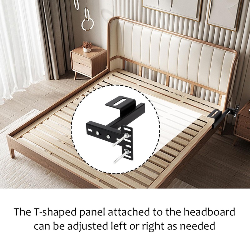 Longzhuo Universal Headboard Brackets, 2 Pack Headboard Kit for Adjustable