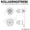 Roller Shutter Gear 3:1 - Crank Gear [Freewheel Right] for