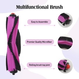 22 Pcs Replacement Accessories for Eureka J15 Pro Ultra Robot Vacuum Cleaner,1Rubber Main Brush,4Mop Pads,4Filters,6Side Brush,6Dust Bag,1Cleaning Brush.