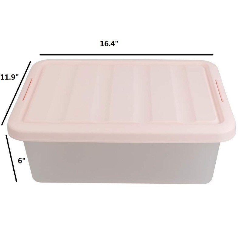 Ucake 14 Quart Plastic Storage Boxes Containers Bins with Lids,