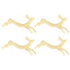 4Pcs Chopstick Rest Smoother Surfaces Reusable Cute Animal Design Gold