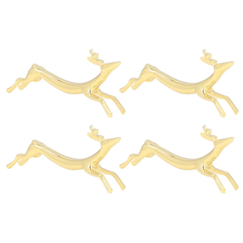 4Pcs Chopstick Rest Smoother Surfaces Reusable Cute Animal Design Gold