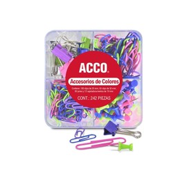 ACCO Set de Clips y Accesorios de Colores, colores Uva. P4594