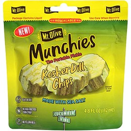 Mt. Olive Munchies Kosher Dill Chips in Pouches, 4.8 Ounce (Pack of 8)