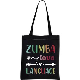 GJTIM Zumba Lover gift Zumba Teacher Appreciation Gift Zumba Is My Language Zumba Dance Fitness Instructor Coach Gift Makeup Bag (Zumba Tote)