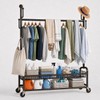 ANJIYP Rolling Clothes Drying Rack with Lockable Wheels, Heavy Duty
