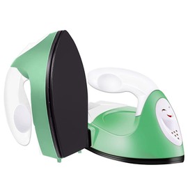 Mini Heat Press Small Iron Portable Heat Press Machine Mini Craft Iron with Charging Base Accessories for DIY T-Shirts, Shoes, Bag and Hats Heat Transfer Vinyl Projects (Green)