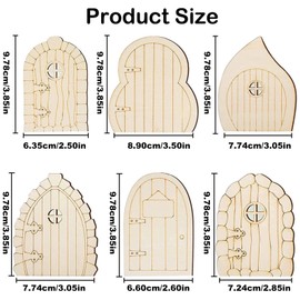 48 Pieces Elf Door, Gnome Door, Fairy Door Set, Wooden Gnome Door, Accessories, Christmas Gnome Doors, Gnome Door, Christmas Decoration, Mini Wooden Fairy Doors, Unpainted for Wall, Home, Birthday