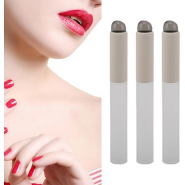 Pincel de Labios de Silicona Transparente, Aplicadores de Lápiz Labial Pequeños Portátiles con Caja de Almacenamiento, 3 Piezas