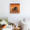 ARTLAND Wall Decoration Wall Clock without Ticking Noises Canvas Radio-Controlled