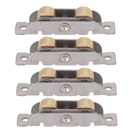 BORDSTRACT 4PCS Sliding Patio Door Roller Assembly,Copper Ball Bearing Wheel Roller Assembly for Most Sliding Door Window(Flat Wheel)