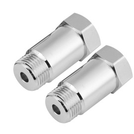 Yctze Pack of 2 45 mm M18 x 1.5 O2 Check Engine Light Elimination Adapter Oxygen Sensor Extender Spacer Silver for Non Foulernon Foulernon Fouler Lambda Sensor Distance Adapter