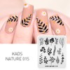 KADS Stamping Plates Leaf Nature Manicure Template Nail Art Image