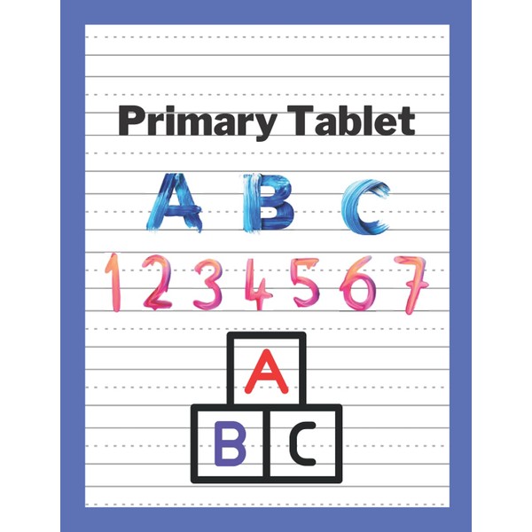 Primary Tablet: Kindergarten writing with dotted lined paper for kids