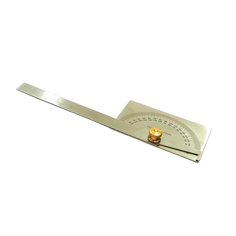 Stainless Steel Protractor 0-180 degrees Machine Tools ((Square Head Protractor))
