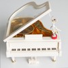 Fayemint White Piano Music Box Decoration Piano Music Box Creative