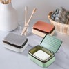 Realand 2Pcs Soap Dish Holder with Drainage Tray and Lid,