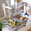 Sponge Holder Sink with Drip Tray and Hook, Multifunctional Sink