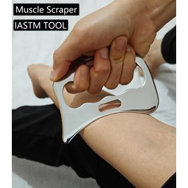 Robulove 6-in-1 Stainless Steel Gua Sha Tools Set, Professional Muscle Scraping Massage Tool for Fascia Release - Relieves Soreness for Neck/Back/Body, 6PCS Kit for Home/Gym/Physical Therapy