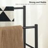 HOOBRO Freestanding Towel Rack, 2 Tier Blanket Ladder Holder for