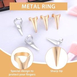 Giantree 10Pcs Braiding Aid Hair Parting Ring, Nail Covers Back Scratcher, Hair Parting Selecting Sectioning Tool, for Hair Braiding Supplies Cosplay 