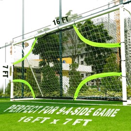Soccer Goal Target Professional Soccer Training Equipment Portable Soccer Rebound Net (16x7FT)