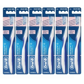 Oral-B Gentle Clean Extra Soft Toothbrush for Sensitive Teeth and Gums, Pro Health Cross Action Bristles, Small Head - 6 Pack