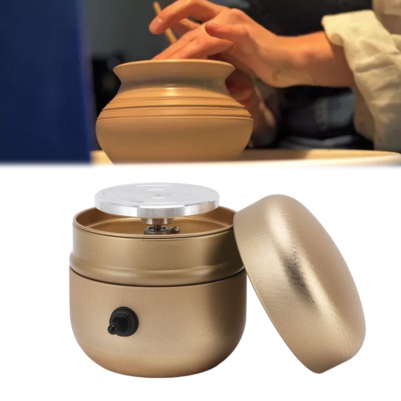 Mini Pottery Wheel Machine Stepless Speed Regulation Portable Gold Pottery
