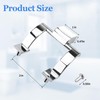 BOUYAO Towel Bar Brackets Set of 2 Chrome Shower Door