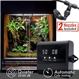 MrReptile Reptile Mister Humidifier, Automatic Mister for Reptiles、Indoor Plants, Upgrade MS100 Mister, Reptile Misting System