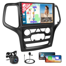 2+64GB Android 15 Car Radio for Jeep Grand Cherokee 2014-2020 (LHD) with Wireless CarPlay Android Auto, 9 Inch Touch Screen for Grand Cherokee Car Stereo with WiFi GPS Bluetooth EQ 26UI Backup Camera