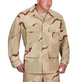 Propper Men's Uniform Ripstop BDU Coat, Three Color Desert Camo