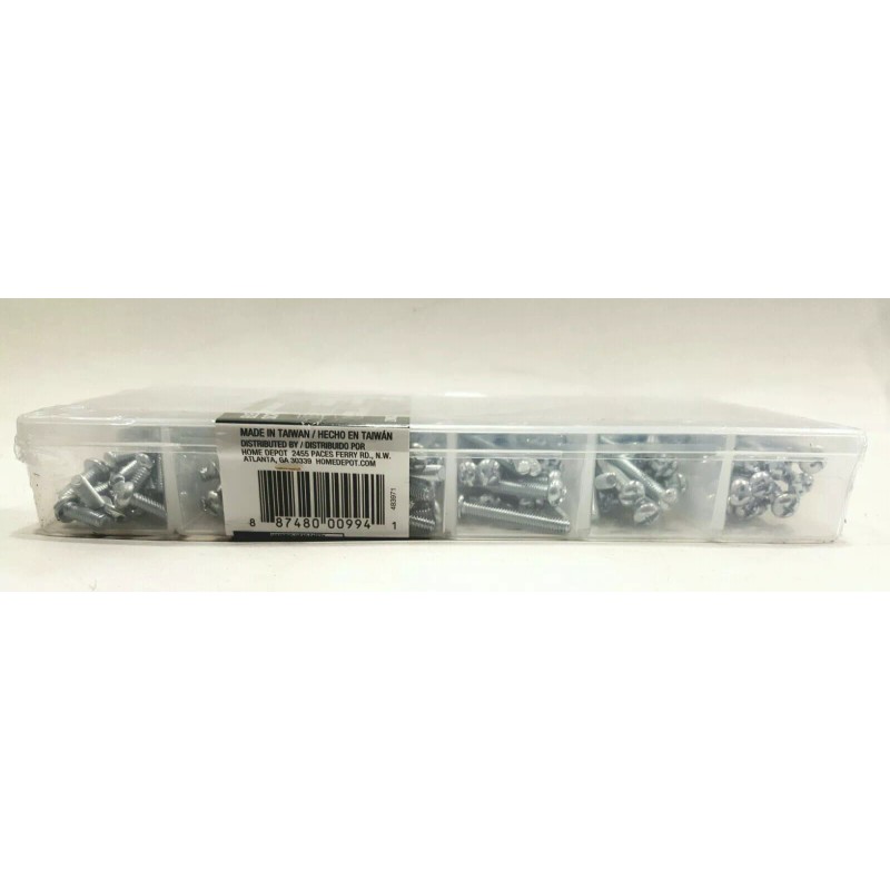 Everbilt #8-32 Electrician's Machine Screw Kit 800994 6Different Sz.ZINC 370
