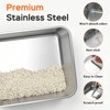 Devopet Stainless Steel Litter Box with Lid, Enclosed Cat Litter