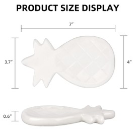 HESHIBI Marble Spoon Rest for Kitchen Stove Countertop, Marble Utensil Holder, Perfect for Spatula, Ladle, Fork (1, Solid White, 4 * 7)