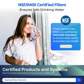 iSpring F5-75 Reverse Osmosis Filter Replacement Pack, Fits 5-Stage Reverse Osmosis Systems with 75 GPD RO Membrane