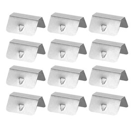 TKSE Windabweiser Clips, Universal Auto Wind Regenabweiser Kanal Edelstahl Befestigung Halteclips Set Regen Augenbrauen Clip Autozubehör(12pcs)