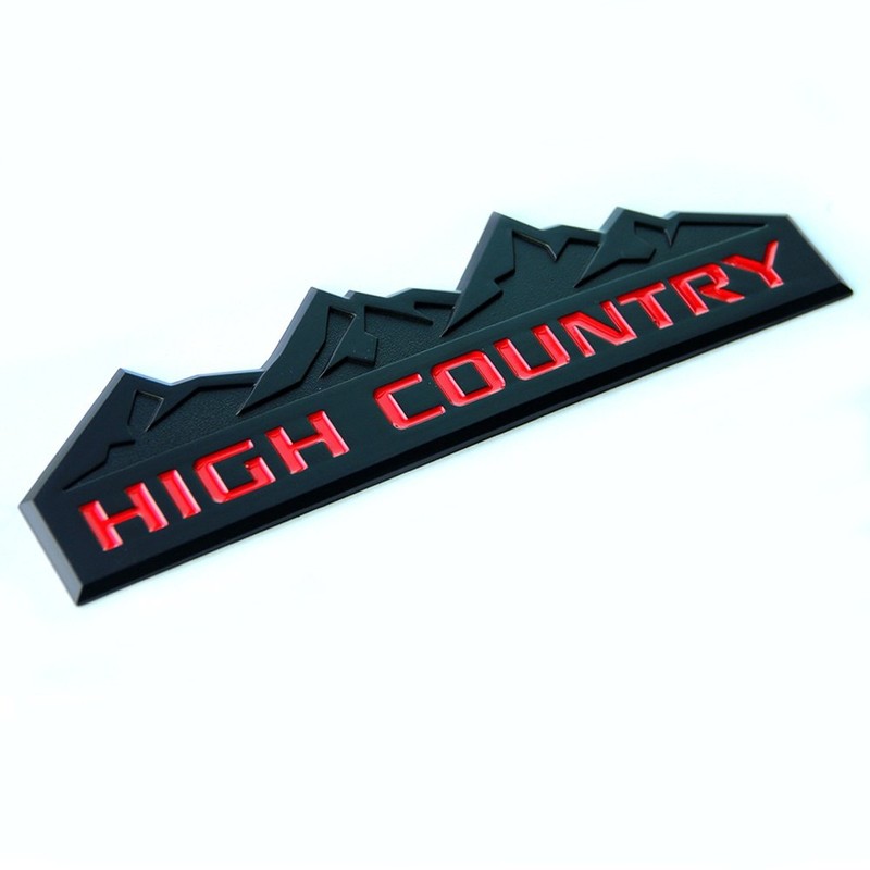 Yoaoo 3x Genuine Black High Country Emblem Badges Door Tailgate