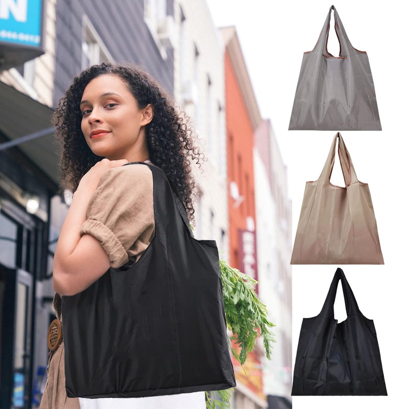 KAYEF 3 Piece Foldable Shopping Bag, Foldable Shopping Bag with