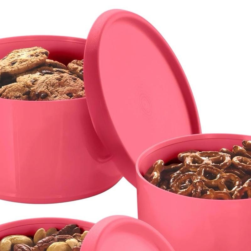 One Touch Canister 3 Piece Set Airtight Container Kitchen Storage