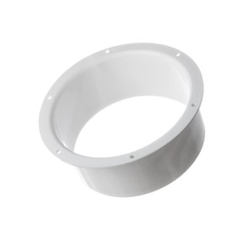 150mm / 6 Inch Straight Duct Connector - Wall Flange - Round PVC Ducting - Ventilation Pipe, Hose, Tube