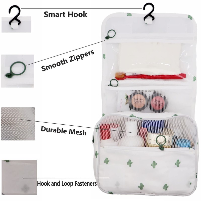 Hanging Toiletry Bag - Large Cosmetic Makeup Travel Organizer for