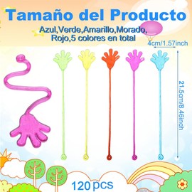 120 juguetes coloridos de manos pegajosas,Juguetes Squishy para Niños,Palma de Las Manos,Regalos para Fiestas,Mochi Squeeze Infantil,Manitas Pegajosas para Niños,Premios de Fiesta,Regalos de Pascua