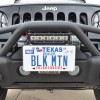 Black Mountain Flip-Up License Plate Holder Winch Roller Fairlead Hinge