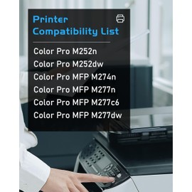 201X High Yield Toner Cartridges Compatible for HP 201X 201A Toner Cartridges CF400X CF401X CF402X CF403X for Color Pro MFP M277dw M252dw M277 M252 M277n (5-Pack 2Black Cyan Magenta Yellow)