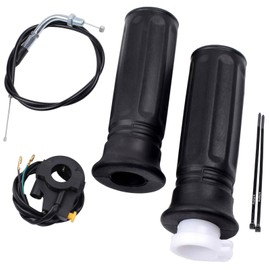Royitay - Mango acelerador giratorio de 7/8 pulgadas, cable de acelerador de 75 pulgadas con interruptor de encendido y apagado para mini bicicleta de 49 cc, 50 cc, 80 cc, 90 cc, 110 cc, 125 cc, 212